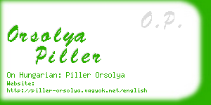 orsolya piller business card